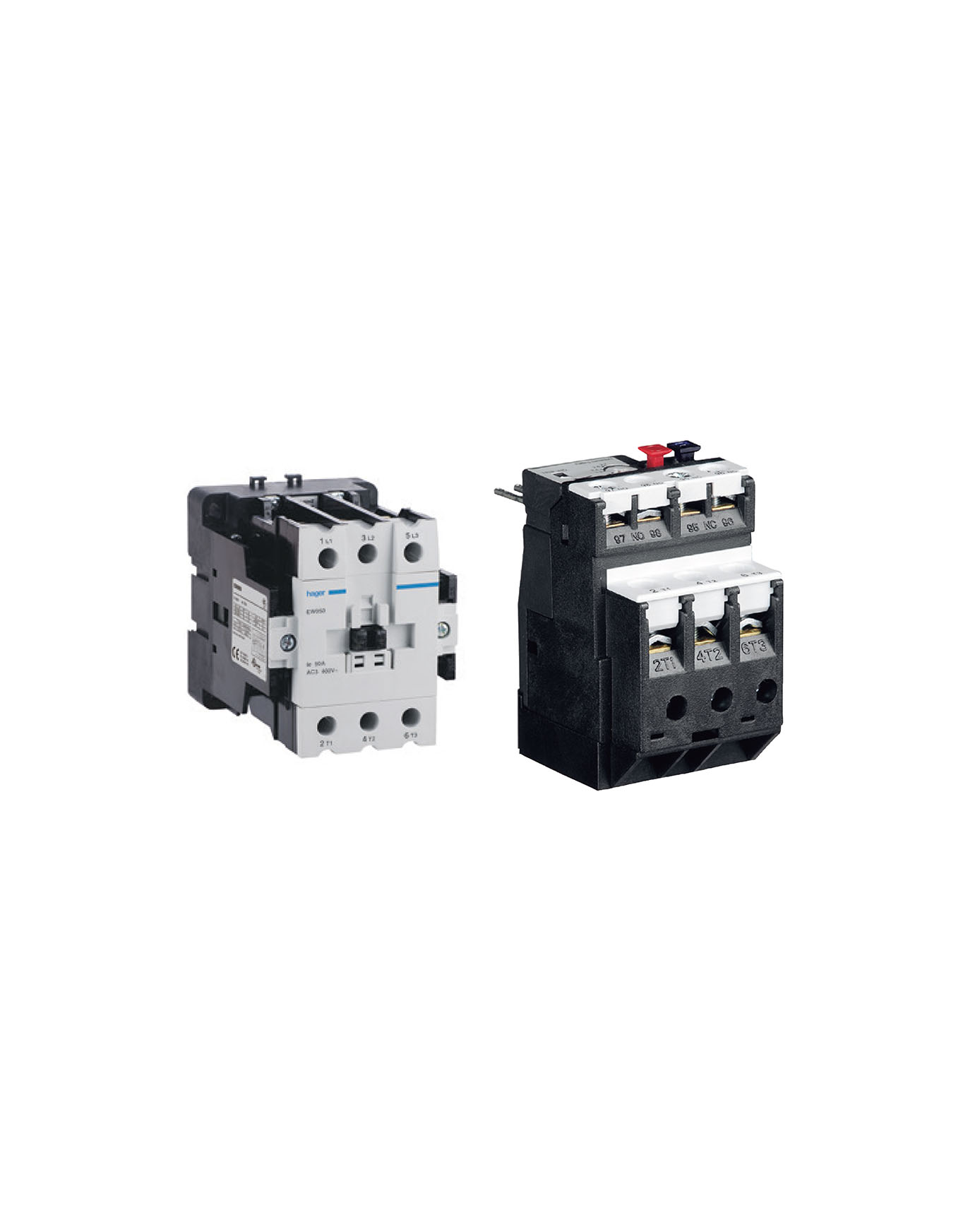 Power contactors and thermal overload relays